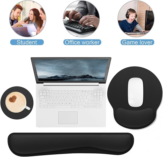 Ergonomic Mouse Pad with Wrist Rest and Keyboard Wrist Rest, Mousepad and Wrist - Image 8