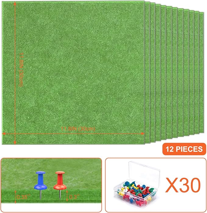 Cork Boards for Walls 48" x 36" Felt Board Alternative, 12 Pack Felt Wall Tiles Bulletin Board, Large Cork Board for Office Pin Board Tack Board Cork Boards-DeskLoop Office