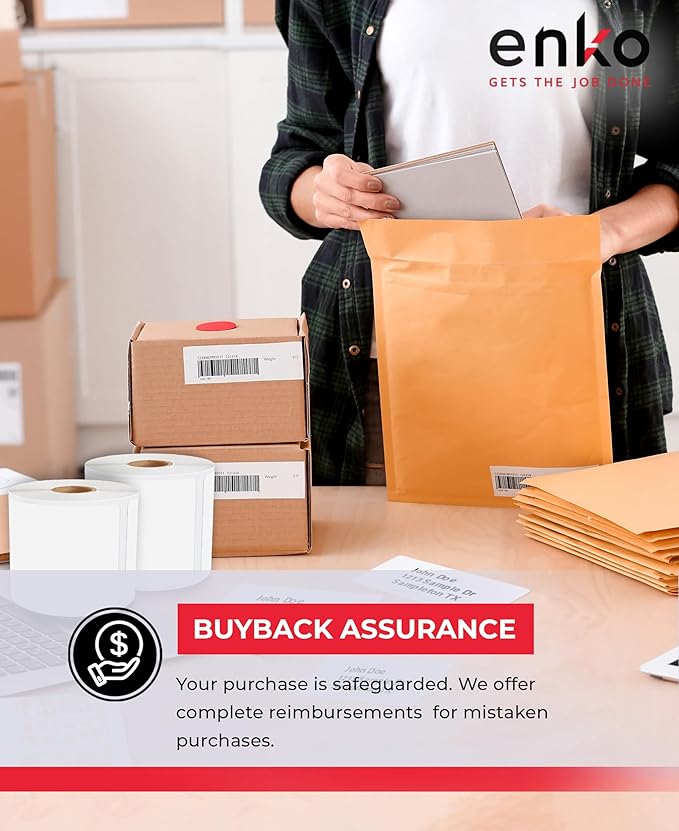 enKo (24 Rolls, 5280 Labels) Address & Shipping Labels 30323 (2-1/8 x 4") Compatible for Dymo LabelWriter-DeskLoop Office