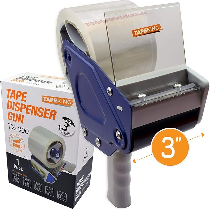 Tape King TX100 Packing Tape Dispenser Gun (3in-Wide, One Set)-DeskLoop Office