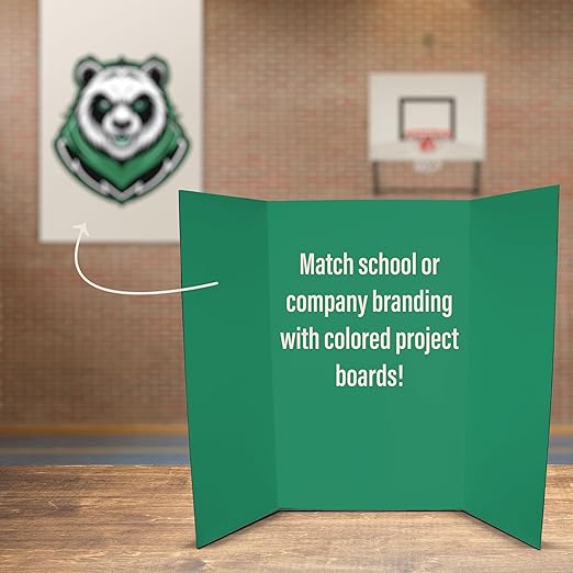 Flipside Products 36” x 48” Foam Project Boards for Presentations, Science Fair, School Projects, Event Displays and Trifold Picture Board - Green - 3 Pack-DeskLoop Office
