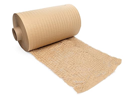 IDL Packaging 15" x 1400' Refill Roll (Pack of 1) for MP-1400USN HexcelWrap Honeycomb Packing Paper Station, Brown - Protective Kraft Paper with Interlocking Slit Design for Shipping-DeskLoop Office