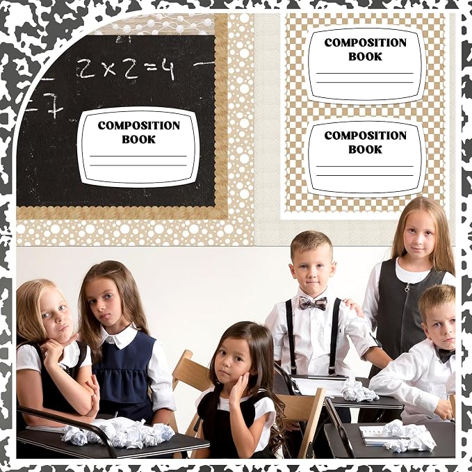 Fuutreo 3 Pcs Composition Book Bulletin Board Paper Composition Notebook - Image 6