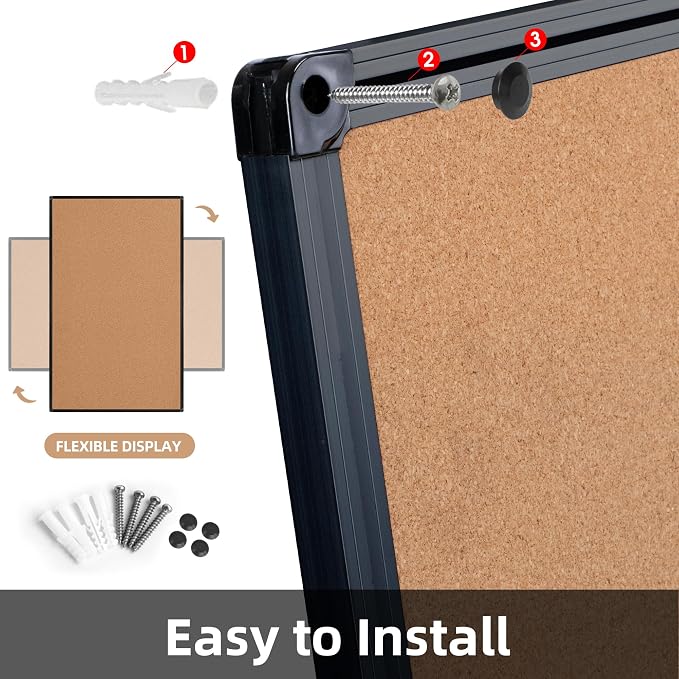 Extra Large Cork Bulletin Board 96" X 48", Wall Mounted Notice Pin Board - Image 8