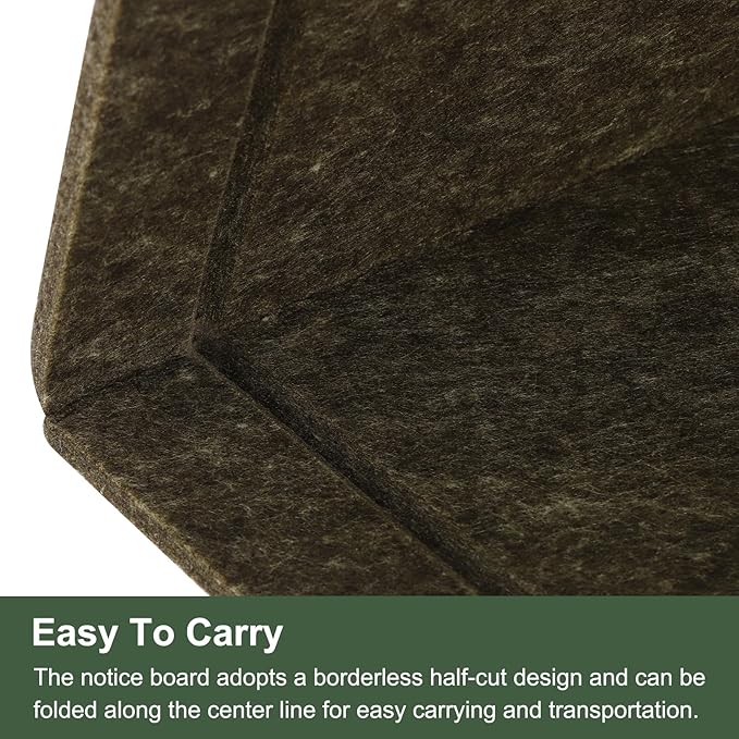 YOKIVE Felt Bulletin Board, 48 x 36 -Inch Foldable Decorative Pin Board Self Adhesive Felt Cork Board with 20 Pushpins, Great for Wall, Photo Display, Paste Note, Schedule(Olive)-DeskLoop Office