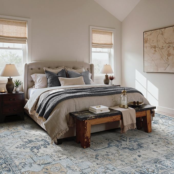 GENIMO 5x7 Area Rugs for Living Room, Machine Washable Rug, Non Slip Vintage - Image 10