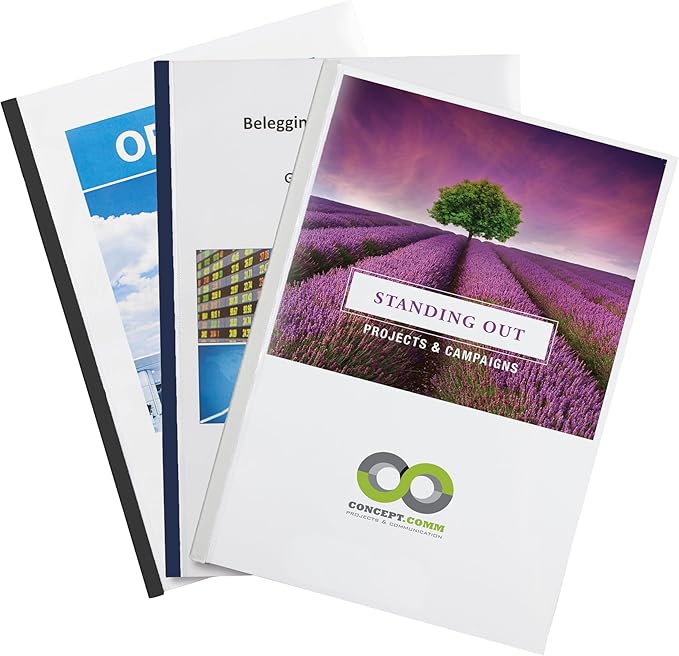 Thermal Binding Clear Covers with Steel Spine –for Thermal Binding Machines – Formerly Unibind – Used in Real Estate, Education and Various Businesses (Aluminum, 40 Sheets Max - 96/Boxes)-DeskLoop Office