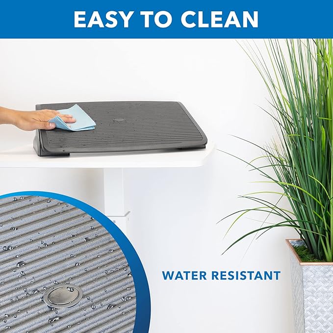 Mount-It! Ergonomic Footrest for Office or Home | Under Desk Tilting Footrest | Adjustable Desk Foot Rest with Massaging Surface and 3 Tilt Positions-DeskLoop Office