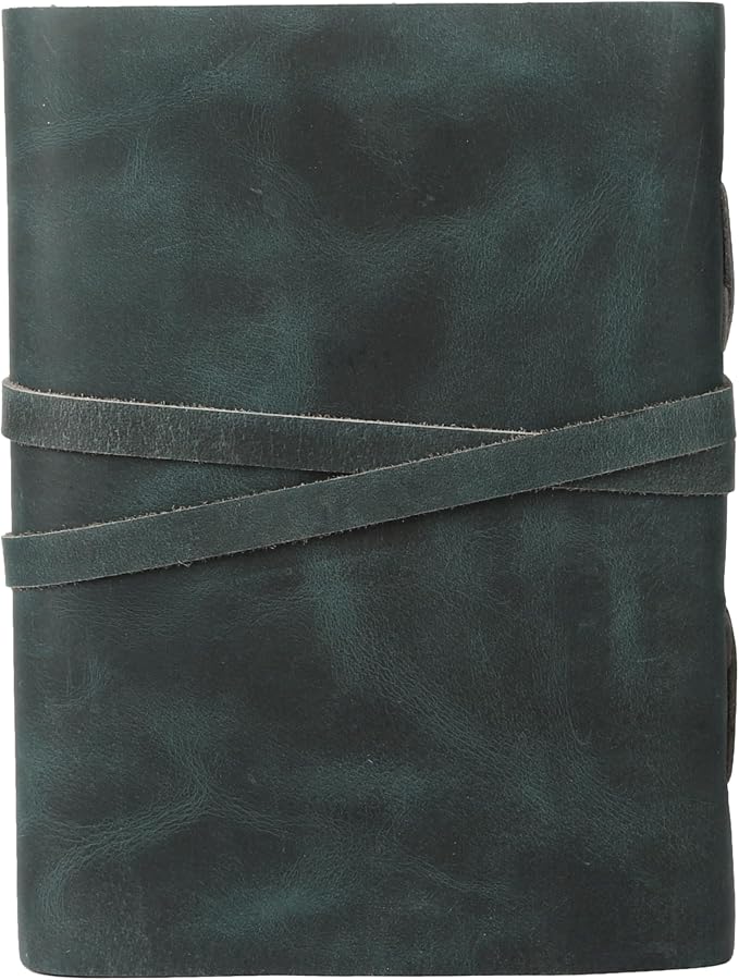 Leather Journal with Deckle Edge Paper 8x6 inch and Vintage Key | Handmade - Image 8
