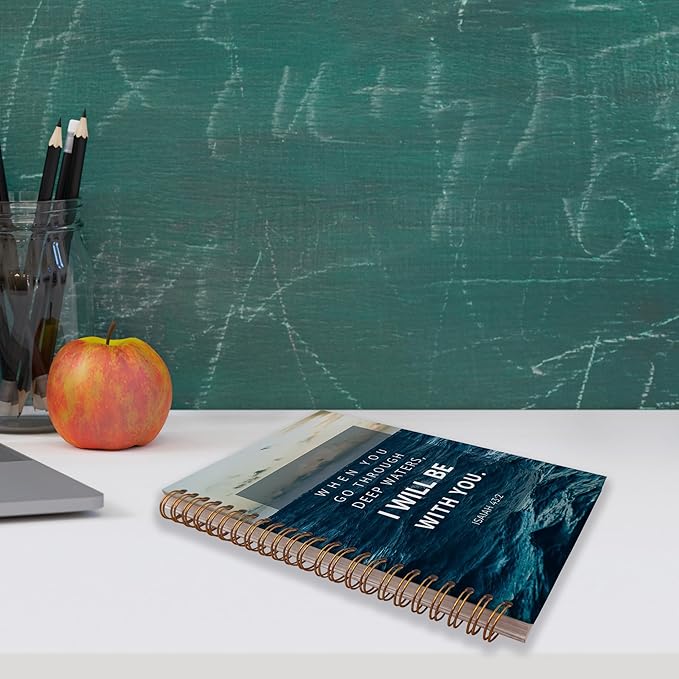 VNWEK Bible Christian Notebook Journal - Christian Journals for Writing Women, Bible Journaling Notebook, Christian Gifts for Women Men Faith, Notebook Spiral Bound with, Isaiah 43 2 Writing Pads-DeskLoop Office