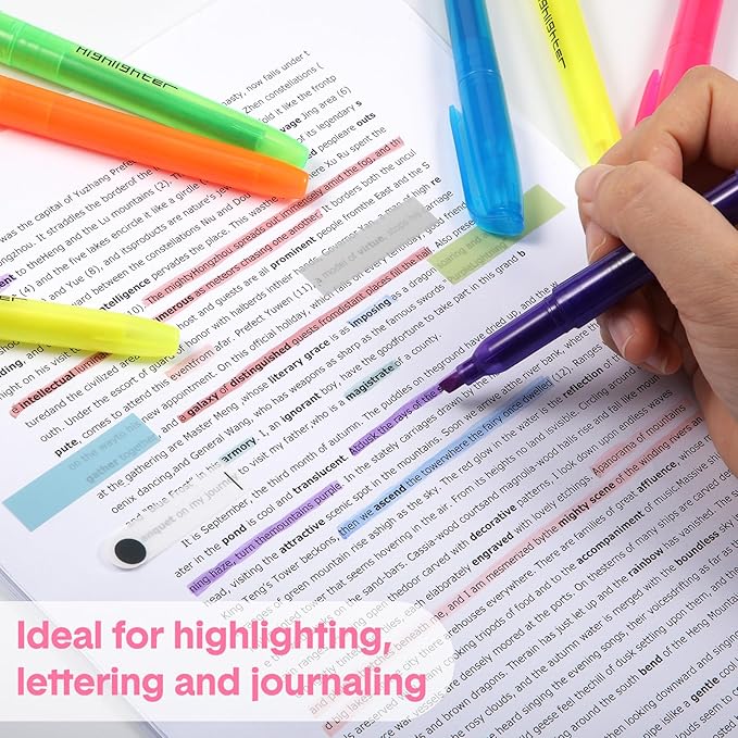 Thenshop 30 Pcs Highlighter Bulk Pack Assorted Colors Highlighter Markers Chisel Tip Fluorescent Pens for Office Classroom Back to School Supplies-DeskLoop Office