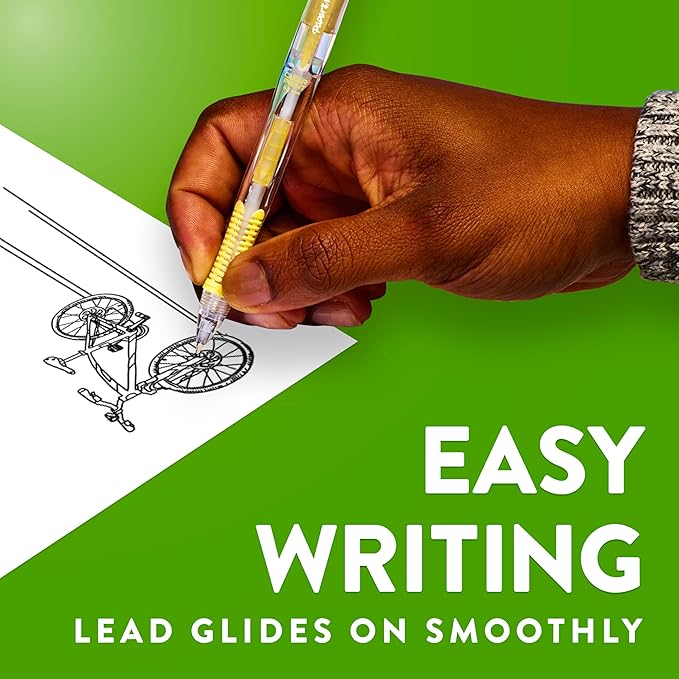 Paper Mate Clearpoint Mechanical Pencils 0.7mm HB #2 Pencils Lead Office Supplies School Supplies Teacher Drawing Drafting Assorted Barrel Colors 6 Count-DeskLoop Office