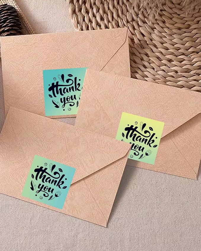 2''×2'' Square Thermal Sticker Labels, Self-Adhesive 2 Inch Direct Thermal Labels, Multi-Purpose Sticker Label for DIY Logo Design,Name Tag,QR Code, 500 PCS/1 Roll, Green-DeskLoop Office