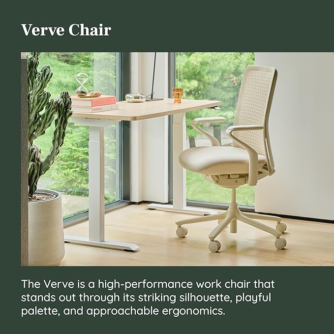 Branch Verve Chair - High Performance Executive Office Chair with Contoured Seat Back and Adjustable Lumbar Rest - High Density Foam Cushion with Aluminum Base - Up to 275 lbs - Coral-DeskLoop Office