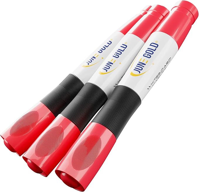 June Gold 39 Assorted Colored Dry Erase Whiteboard Markers, 13 Unique Colors, Chisel Tip, Low Odor, Comfortable Grip & Vivid Lines-DeskLoop Office