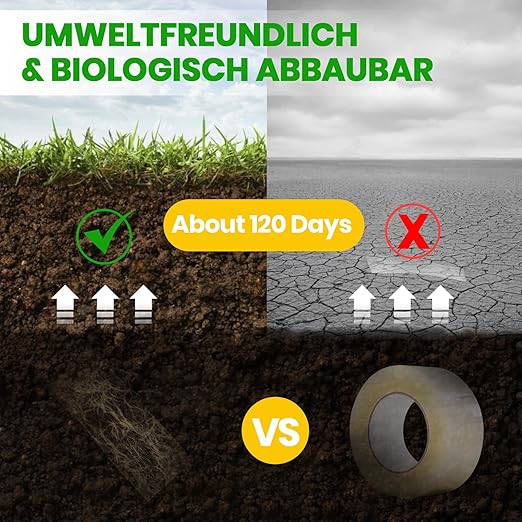 ADHES Kraft Paper Tape, 2 Inch x 60 Yards x 12 Rolls, Biodegradable Paper Packing Tape Writable & Uncoated Brown Shipping Tape for Shipping, Moving, Sealing-DeskLoop Office