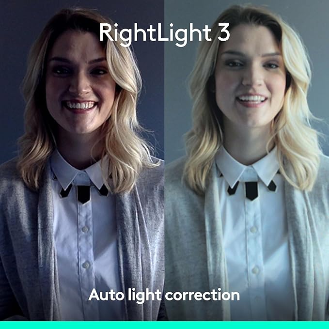 Logitech Brio 4K Webcam, Video Calling, Noise-Cancelling mic, HD Auto Light Correction, Wide Field of View, Works with Microsoft Teams, Zoom, Google Voice, Google Meet, PC/Mac/Laptop/MacBook/Tablet-DeskLoop Office