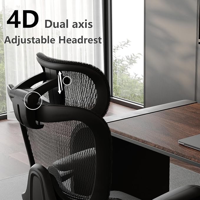 Ergonomic Office Chair, Mesh Home Office Desk Chair with Adjustable Lumbar Support, Big and Tall Gaming Chair with 4D Headrest, 5D Armrest,90-130°Tilt, BIFMA Certified, Model Zen (Purple)-DeskLoop Office