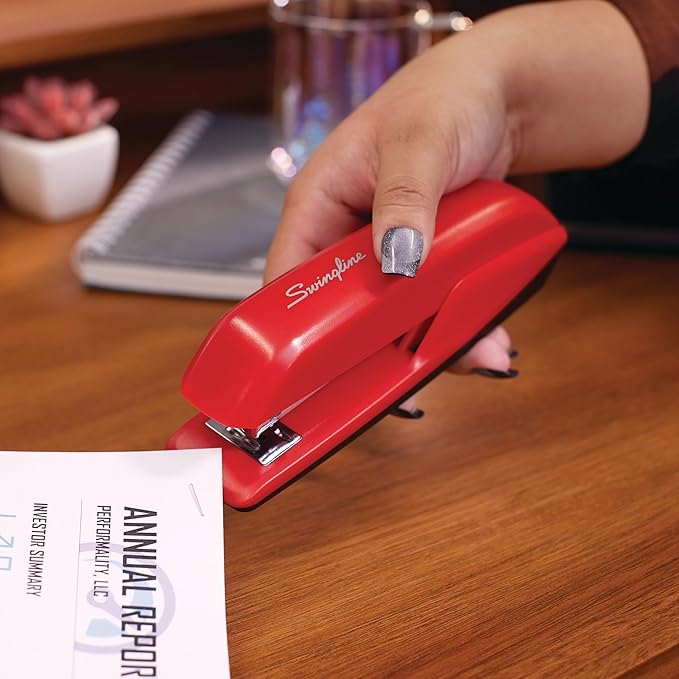 Swingline Stapler, 20 Sheet Capacity, 545 Desktop Stapler, Rio Red (S7054510)-DeskLoop Office