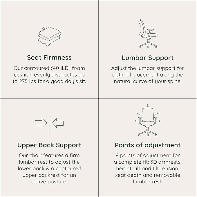 Branch Ergonomic Chair - A Versatile Desk Chair with Adjustable Lumbar Support, Breathable Mesh Backrest, and Smooth Wheels - Experience Optimal Comfort and Support - Baltic-DeskLoop Office