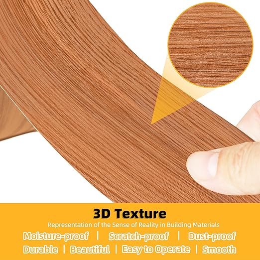 GSCIT Club Red Oak Wallpaper, 24 inch X 25ft Self Adhesive Wood Grain Repair Tape Patch for Tables, Chairs, Baseboards, Doors, Windows, Floors, Handicraft DIY.-DeskLoop Office
