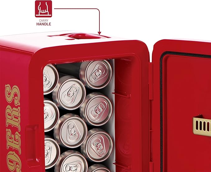 Ukonic NFL San Francisco 49ers 15-Can Mini Fridge 10L – AC/DC Powered, Official Team Colors & Logo, Portable Cooler for Tailgates, Home, Office, or Car-DeskLoop Office