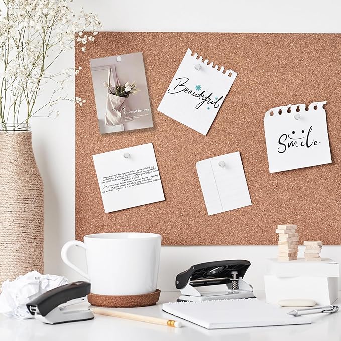 36 Pack Magnetic Pushpins, Silver Magnet Thumb Tacks, Metal Magnet Tacks, Decorative Pushpin Clip, Push Pins for Bulletin Board, Cork Board, Wall, Photo-DeskLoop Office