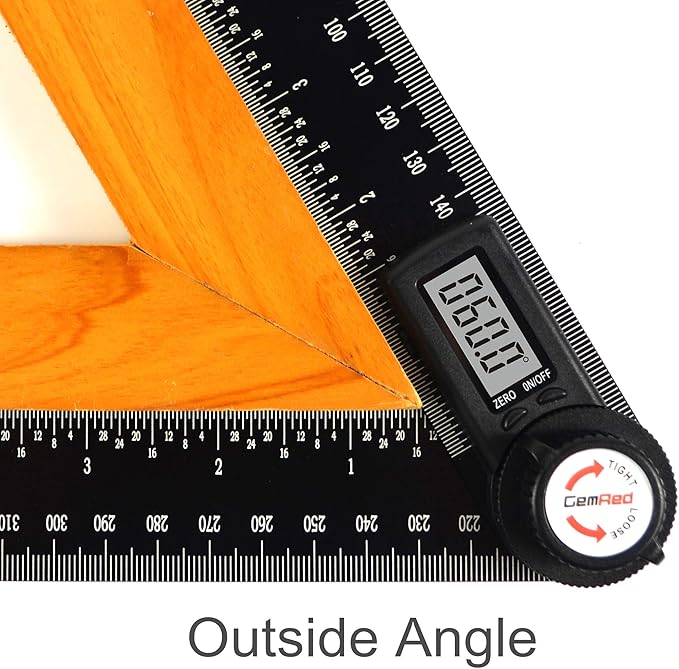 GemRed 82305 Aluminum Digital Angle Finder Protractor-DeskLoop Office