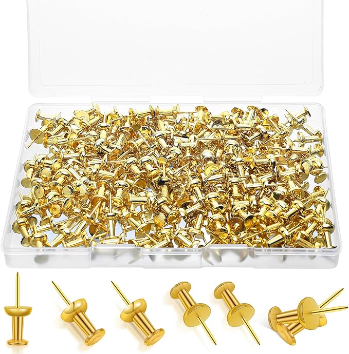 220 Count Gold Push Pins, Standard Plastic Head Steel Point Gold Thumb Tacks Decorative Push Pins for Cork Board Wall Hanging-DeskLoop Office