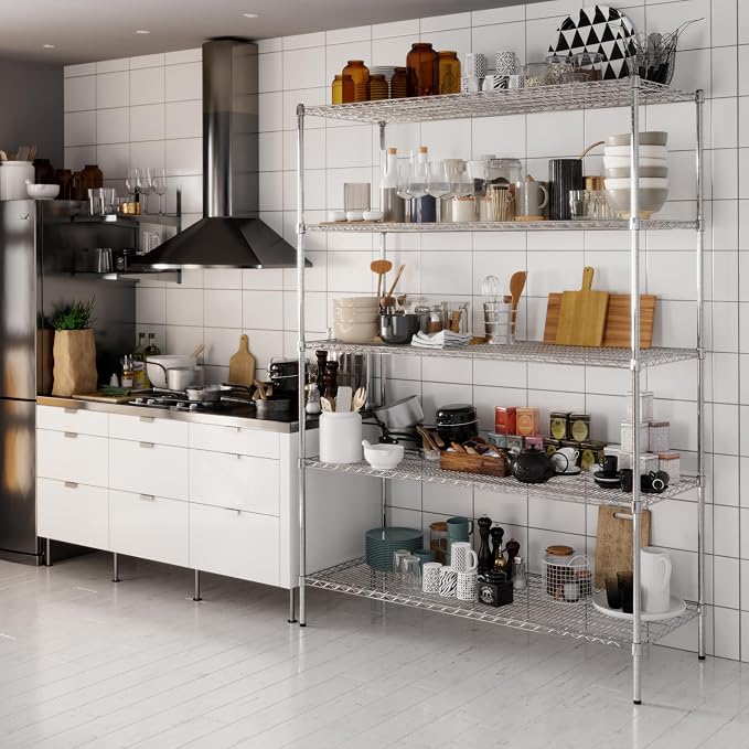 Regal Altair 24" Deep x 60" Wide x 86" Height Wire Shelving Kit | 5-Tier | NSF - Image 8