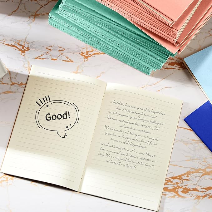 100 Pcs Kraft Notebook Journals 5.5 Inch x 8.3 Inch A5 Softcover Notebooks Bulk for Writing Sketch Office Notepad with 60 Pages 30 Sheets (Multicolor,Lined)(Bright Color,Notebook, Lined)-DeskLoop Office