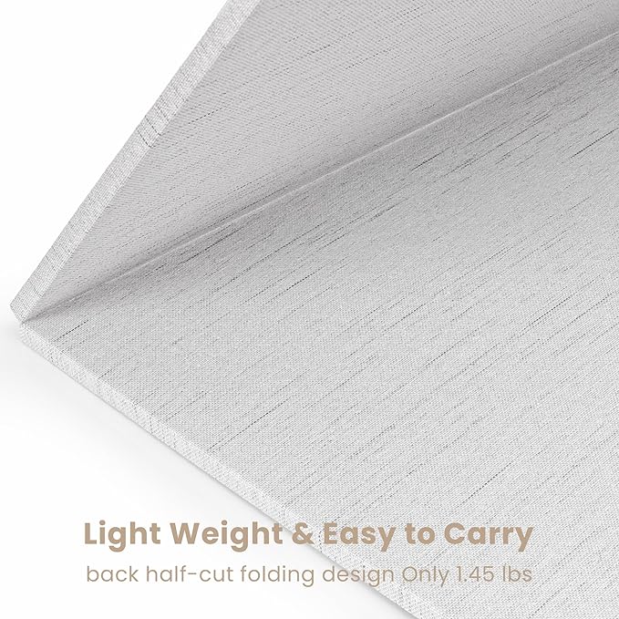 Bulletin Board 36 x 24 inches, 3' x 2' Linen Board for Wall, Decorative Fabric Pin Board with Safe Removable Adhesive Tapes for Home and Office, Includes 20 Push Pins-Gray Stripes-DeskLoop Office