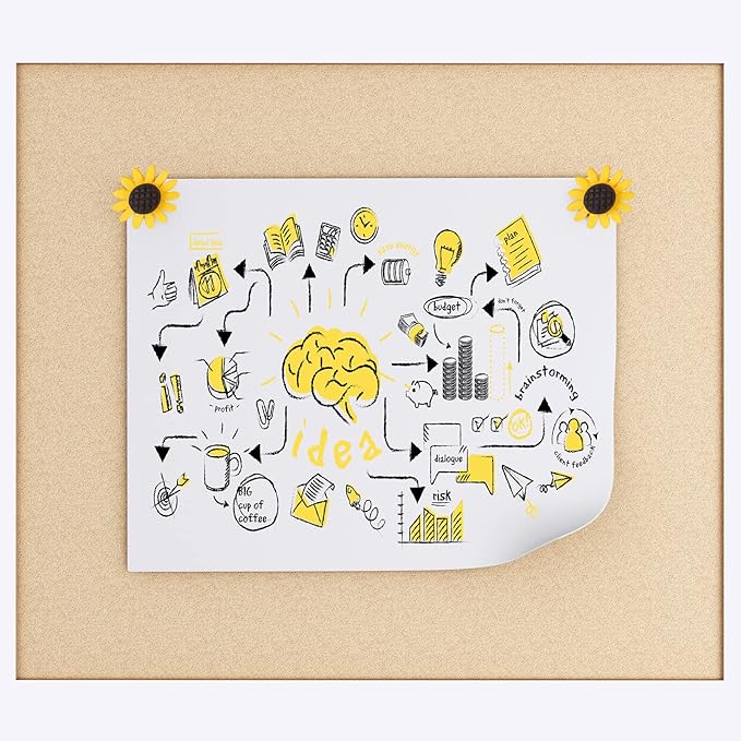 50 Pcs Animal Push Pins, DANUDON Bee Pushpins Sunflower Thumbtacks Decorative Bumble Bee Shaped Floret Thumb Tacks Decorations for Photo Wall Memo Cork Board Bulletin Board Map with Box-DeskLoop Office