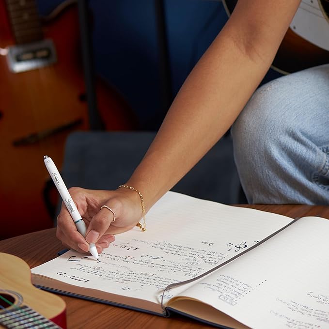 Sharpie S-Gel | Gel Pens for Writing | Medium Point (0.7mm) | Assorted Ink Colours | White Pearl Barrels | 8 Count-DeskLoop Office