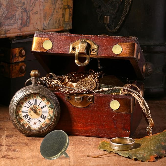 uxcell 150Pcs Upholstery Tacks, 11mmx10mm Flat Head Thumb Tack Decorative Furniture Nails Push Pins for Furniture Sofa Headboards, Bronze-DeskLoop Office