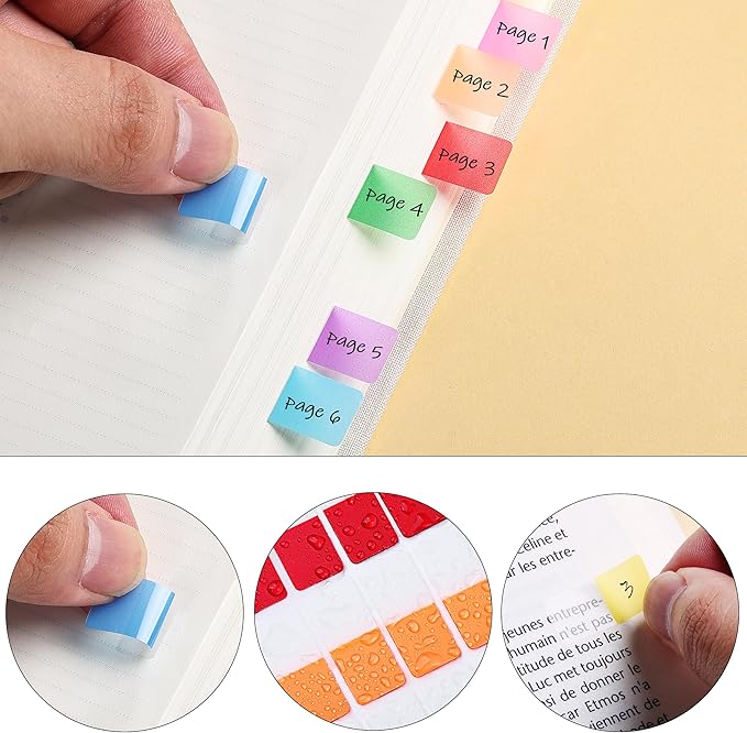 Mr. Pen- Sticky Index Tabs, 480 Pcs, Colorful Sticky Tabs for Notebooks, Page Markers, Page Tabs for Binders, Page Tabs Sticky Tabs for Books, Notebook Tabs, Book Sticky Tabs for Notebooks-DeskLoop Office