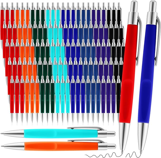 120 Pack Ballpoint Pens Bulk Retractable Gel Ink Pens Back to School Supplies 0.7mm Medium Point Black Ink Smooth Writing for School Office Journal Teacher Student Gifts(Colorful)-DeskLoop Office