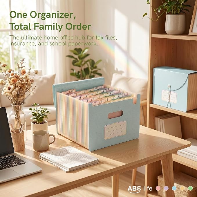 ABC life 26 Pockets Accordion File Organizer, High Capacity Expanding File - Image 6