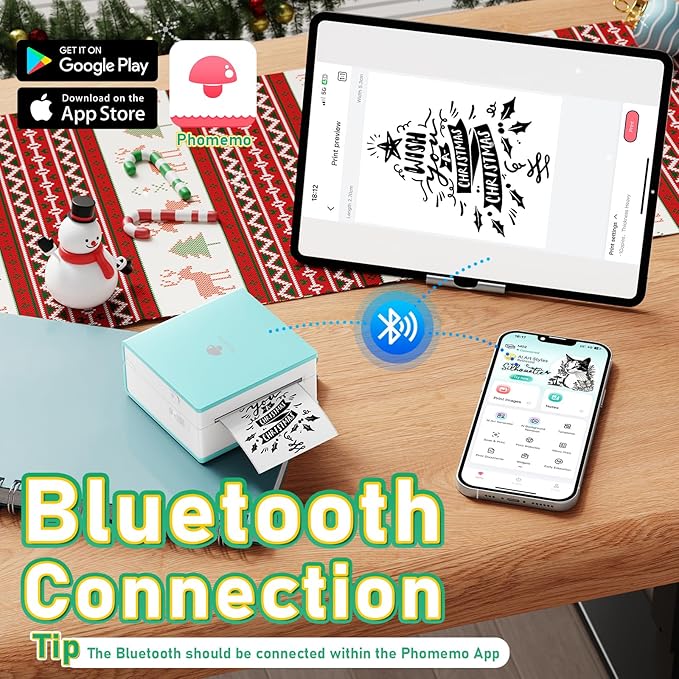 Phomemo Sticker Printer- Mini Sticker Printer Maker Machine, Mini Pocket Printers Instant Print for DIY Creation, Study Notes, Photos, Name Label, Portable Thermal Printers for Kids/Students/Teacher-DeskLoop Office