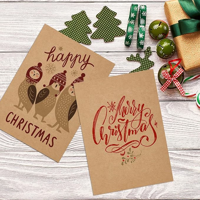 Brown Craft Cardstock 5x7 Blank Cards, Goefun 100 Pack 80lb Cover Card Stock for Invitations, Business, Greetings, DIY-DeskLoop Office