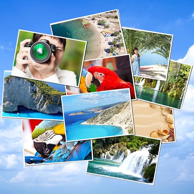 50 Sheets A3 Photo Paper Single Sided, 200 gsm White High Glossy Paper, Advanced Photographic Photo Printer Paper for Inkjet Printer Printing Picture Cover Brochures-DeskLoop Office