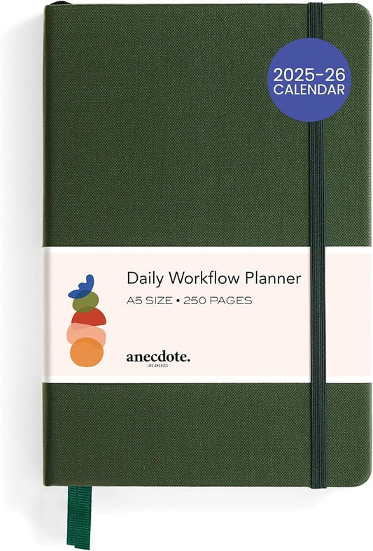 Anecdote 2025-2026 Planner: A Monthly, Weekly & Daily Planner 2025-2026 for Planning Your Success - A5 Size Hardcover Start Anytime and Achieve your Goals - Evergreen-DeskLoop Office