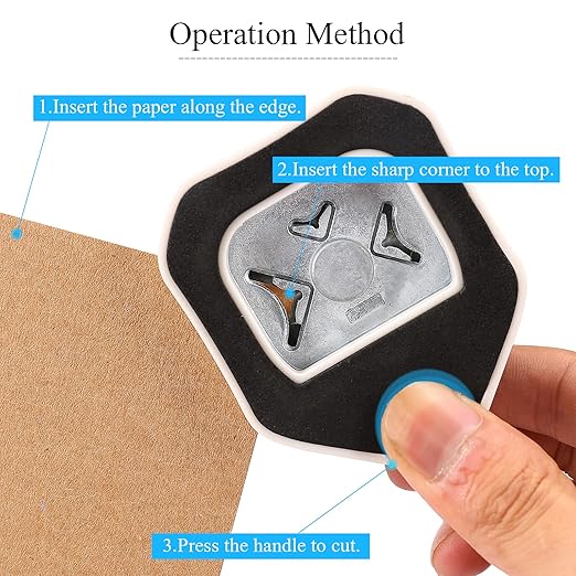 LOONENG 3 Way Rounded Corner Punch, 4mm, 7mm, 10mm 3 in 1 Corner Cutter for Paper Crafts, Laminator, Cardstock, DIY Projects, Photocards, Card Making and Scrapbooking-DeskLoop Office