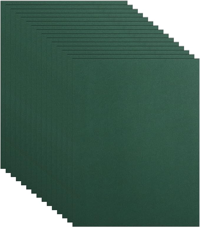 100 Sheets Dark Green Cardstock 8.5 x 11 Scrapbooking Paper, 75lb Heavyweight Green Construction Paper Card Stock for DIY Cards Making, School Crafting, Office Printing, Birthday, Memos-DeskLoop Office