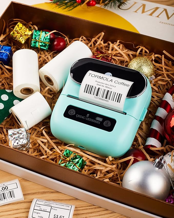 Phomemo M220 Label Maker, 3 Inch Bluetooth Thermal Label Printer for Barcode, Address, Labeling, Mailing, File Folder Label, Label Maker Machine with 3 Rolls of Labels-DeskLoop Office