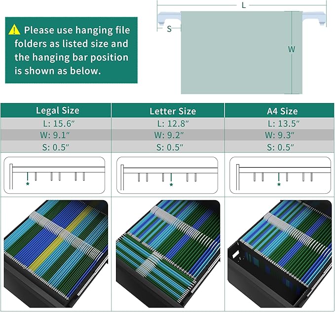 YITAHOME 2 Drawer File Cabinet with Lock, Mobile Metal Filing Cabinet for Letters/Legal/A4 Size, Home Office & Business Enterprise, Fully Assembled Except Wheels, Black-DeskLoop Office
