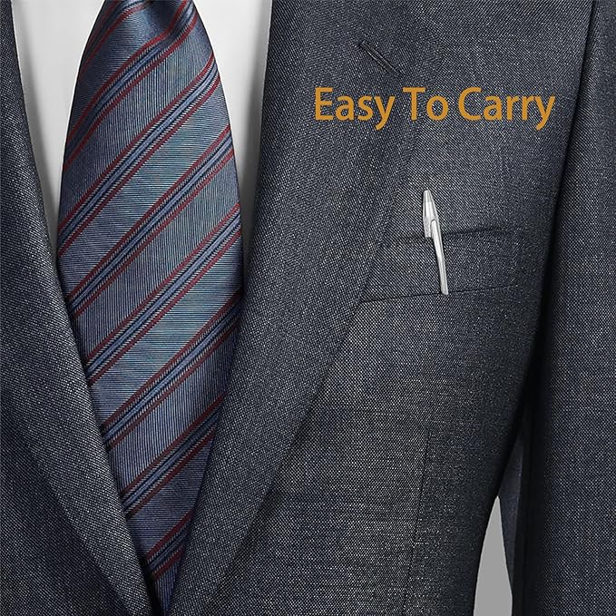 Cambond Ballpoint Pens Fancy Pens - Wedding Guest Book Metal Pen Uniform Christmas Gift Sliver Pen Black Ink 1.0mm Medium Point, 3 Pens with 3 Refills (Silver)-DeskLoop Office