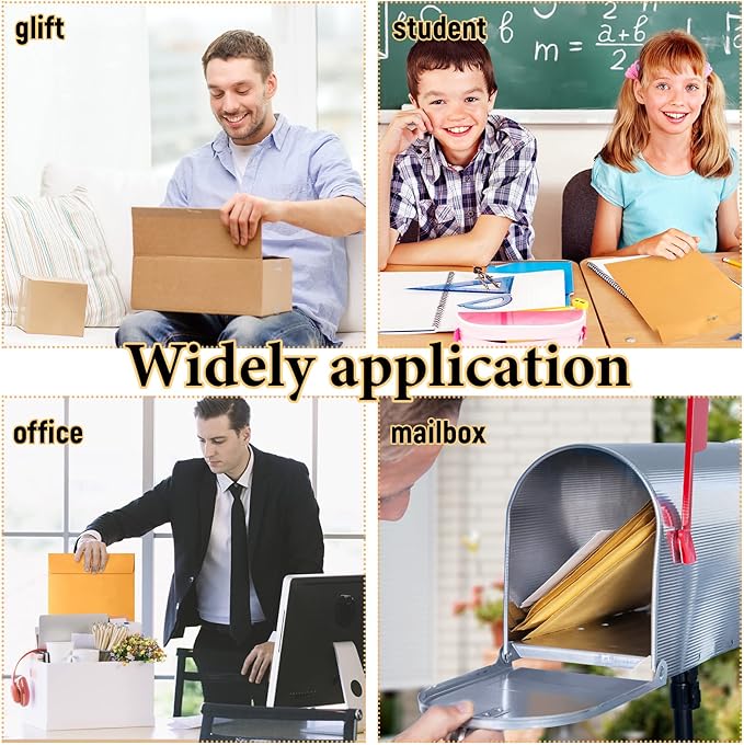 Ctosree 300 Pcs Manilla Envelopes Clasp Envelopes Bulk Brown Kraft Catalog Letter with Clasp Closure and Gummed Seal 28lb Heavyweight Paper (10 x 13 Inch)-DeskLoop Office