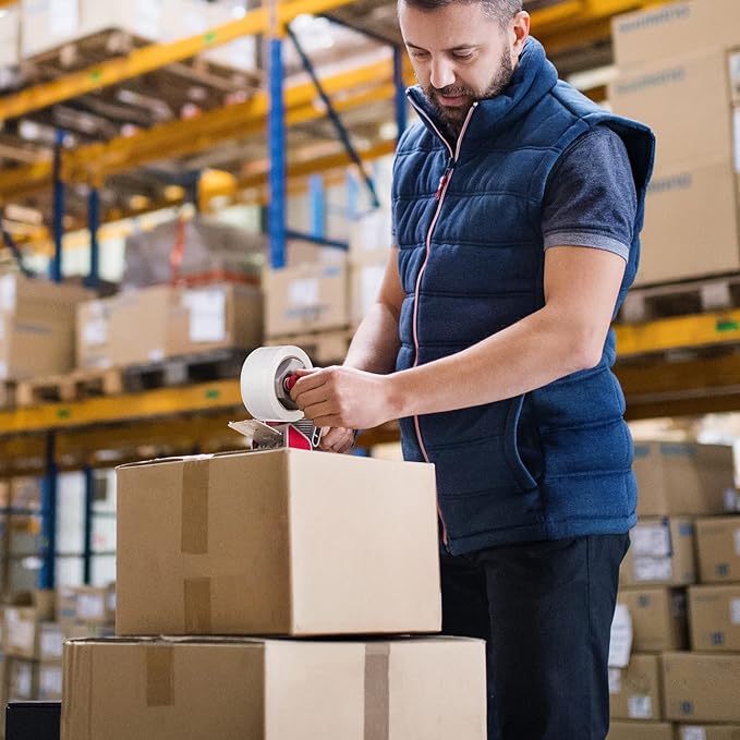 JARLINK Clear Packing Tape (24 Rolls), Heavy Duty Packaging Tape for Shipping Packaging Moving Sealing, 2.7mil Thick, 1.88 inches Wide, 60 Yards Per Roll, 1440 Total Yards-DeskLoop Office