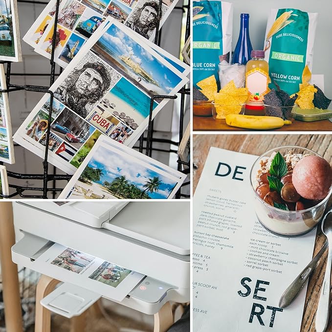 100 Sheets Glossy Photo Paper 8x10, Goefun 200GSM/54LB Inkjet Printer Paper for Dye Ink-DeskLoop Office